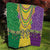 Mardi Gras Quilt Beadeds Necklace With Fleur De Lis - Wonder Print Shop