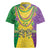 Mardi Gras Rugby Jersey Beadeds Necklace With Fleur De Lis - Wonder Print Shop