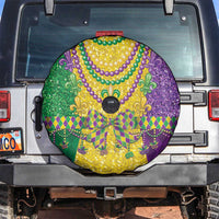 Mardi Gras Spare Tire Cover Beadeds Necklace With Fleur De Lis - Wonder Print Shop