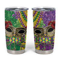 Mardi Gras Tumbler Cup Beadeds Necklace With Fleur De Lis - Wonder Print Shop