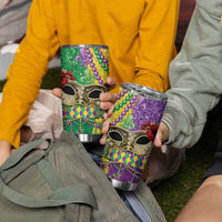 Mardi Gras Tumbler Cup Beadeds Necklace With Fleur De Lis - Wonder Print Shop