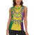Mardi Gras Women Sleeveless Polo Shirt Beadeds Necklace With Fleur De Lis - Wonder Print Shop