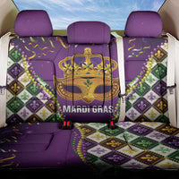 King Mask Mardi Gras Back Car Seat Cover Let's Party Beadeds With Fleur De Lis - Wonder Print Shop