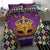 King Mask Mardi Gras Bedding Set Let's Party Beadeds With Fleur De Lis - Wonder Print Shop