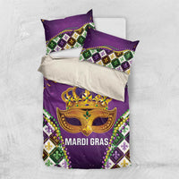 King Mask Mardi Gras Bedding Set Let's Party Beadeds With Fleur De Lis - Wonder Print Shop