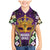King Mask Mardi Gras Family Matching Mermaid Dress and Hawaiian Shirt Let's Party Beadeds With Fleur De Lis - Wonder Print Shop