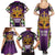 King Mask Mardi Gras Family Matching Summer Maxi Dress and Hawaiian Shirt Let's Party Beadeds With Fleur De Lis - Wonder Print Shop