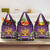 King Mask Mardi Gras Grocery Bag Let's Party Beadeds With Fleur De Lis