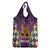 King Mask Mardi Gras Grocery Bag Let's Party Beadeds With Fleur De Lis