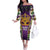 King Mask Mardi Gras Off The Shoulder Long Sleeve Dress Let's Party Beadeds With Fleur De Lis - Wonder Print Shop