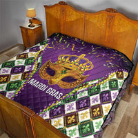 King Mask Mardi Gras Quilt Let's Party Beadeds With Fleur De Lis - Wonder Print Shop