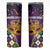 King Mask Mardi Gras Skinny Tumbler Let's Party Beadeds With Fleur De Lis - Wonder Print Shop