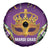 King Mask Mardi Gras Spare Tire Cover Let's Party Beadeds With Fleur De Lis - Wonder Print Shop