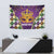 King Mask Mardi Gras Tapestry Let's Party Beadeds With Fleur De Lis - Wonder Print Shop