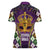 King Mask Mardi Gras Women Polo Shirt Let's Party Beadeds With Fleur De Lis - Wonder Print Shop