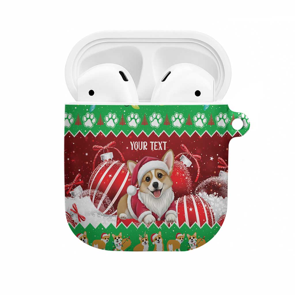 Personalised Wales Corgi Christmas AirPods Case Merry Corg-mas Flag Color - Wonder Print Shop