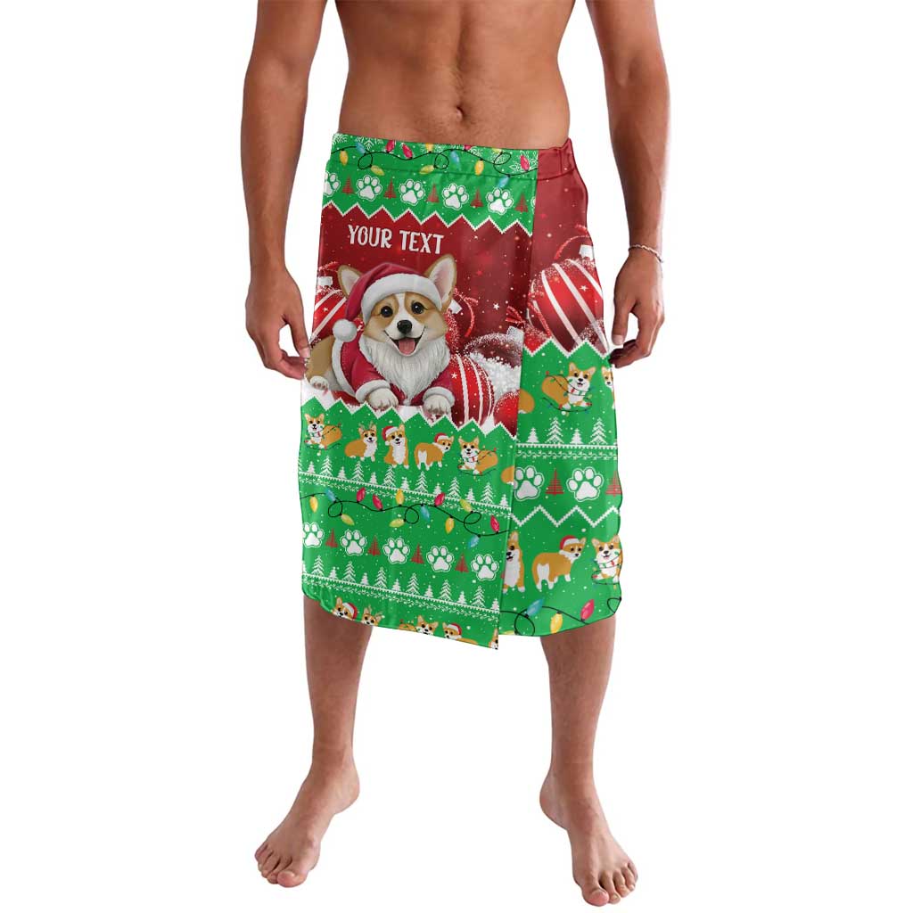 Personalised Wales Corgi Christmas Lavalava Merry Corg-mas Flag Color - Wonder Print Shop