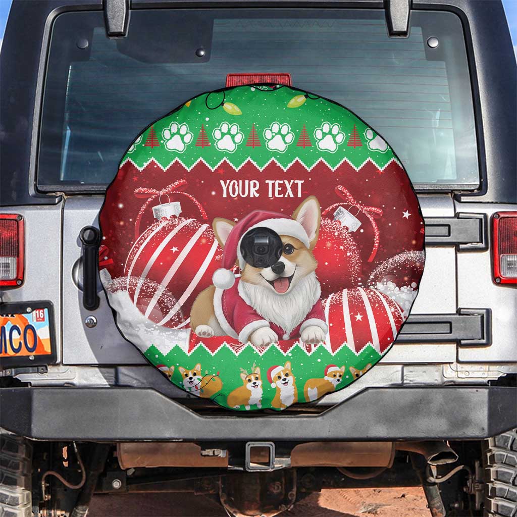 Personalised Wales Corgi Christmas Spare Tire Cover Merry Corg-mas Flag Color - Wonder Print Shop
