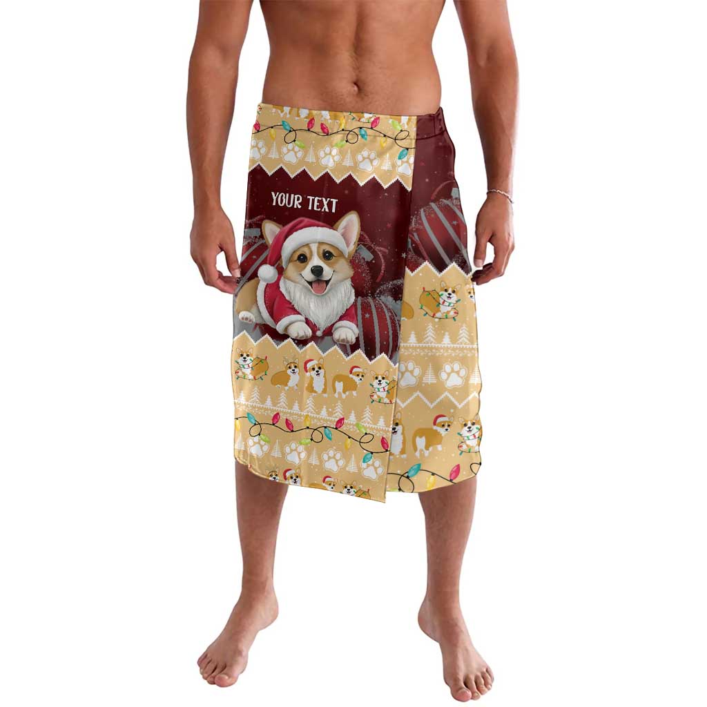 Personalised Wales Corgi Christmas Lavalava Merry Corg-mas Yellow Color - Wonder Print Shop