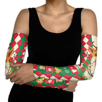Wales Corgi Christmas Arm Sleeves Seamless Cute Dog Argyle Pattern - Wonder Print Shop