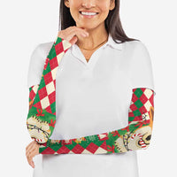 Wales Corgi Christmas Arm Sleeves Seamless Cute Dog Argyle Pattern - Wonder Print Shop