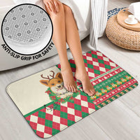 Wales Corgi Christmas Bathroom Set Seamless Cute Dog Argyle Pattern - Wonder Print Shop