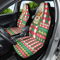 Wales Corgi Christmas Car Seat Cover Seamless Cute Dog Argyle Pattern - Wonder Print Shop