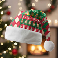 Wales Corgi Christmas Santa Hat Seamless Cute Dog Argyle Pattern - Wonder Print Shop