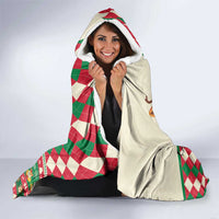 Wales Corgi Christmas Hooded Blanket Seamless Cute Dog Argyle Pattern - Wonder Print Shop