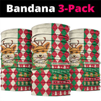 Wales Corgi Christmas Neck Gaiter Seamless Cute Dog Argyle Pattern - Wonder Print Shop