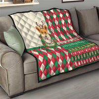 Wales Corgi Christmas Quilt Seamless Cute Dog Argyle Pattern - Wonder Print Shop