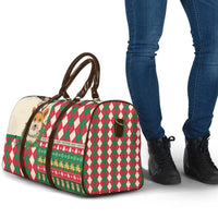 Wales Corgi Christmas Travel Bag Seamless Cute Dog Argyle Pattern - Wonder Print Shop