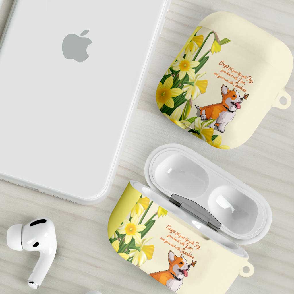 Wales Corgi and Daffodil AirPods Case Welsh Dog Lovers - Wonder Print Shop