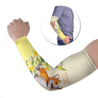 Personalised Wales Corgi and Daffodil Arm Sleeves Welsh Dog Lovers - Wonder Print Shop