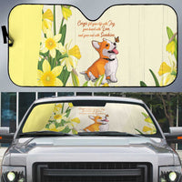 Wales Corgi and Daffodil Auto Sun Shade Welsh Dog Lovers - Wonder Print Shop