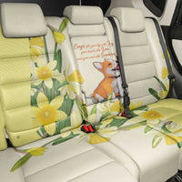 Wales Corgi and Daffodil Back Car Seat Cover Welsh Dog Lovers - Wonder Print Shop