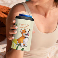 Personalised Wales Corgi and Daffodil 4 in 1 Can Cooler Tumbler Welsh Dog Lovers - Wonder Print Shop