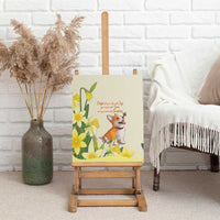 Wales Corgi and Daffodil Canvas Wall Art Welsh Dog Lovers - Wonder Print Shop