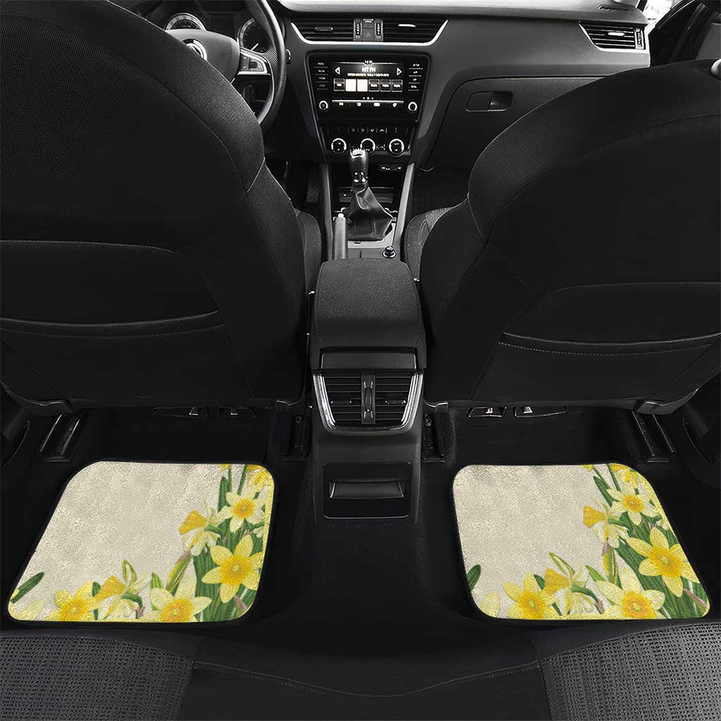 Personalised Wales Corgi and Daffodil Car Mats Welsh Dog Lovers - Wonder Print Shop