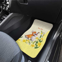 Personalised Wales Corgi and Daffodil Car Mats Welsh Dog Lovers - Wonder Print Shop