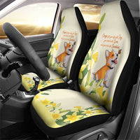 Wales Corgi and Daffodil Car Seat Cover Welsh Dog Lovers - Wonder Print Shop