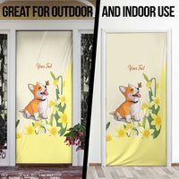Personalised Wales Corgi and Daffodil Door Cover Welsh Dog Lovers - Wonder Print Shop