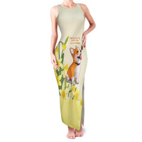 Personalised Wales Corgi and Daffodil Family Matching Tank Maxi Dress and Hawaiian Shirt Welsh Dog Lovers - Wonder Print Shop