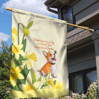 Wales Corgi and Daffodil Garden Flag Welsh Dog Lovers - Wonder Print Shop