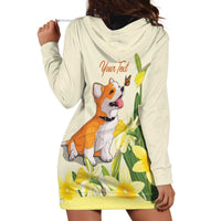 Personalised Wales Corgi and Daffodil Hoodie Dress Welsh Dog Lovers - Wonder Print Shop