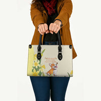 Wales Corgi and Daffodil Leather Bag Welsh Dog Lovers - Wonder Print Shop