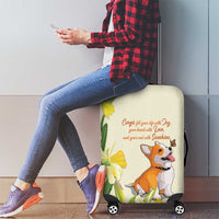 Wales Corgi and Daffodil Luggage Cover Welsh Dog Lovers - Wonder Print Shop