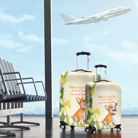 Wales Corgi and Daffodil Luggage Cover Welsh Dog Lovers - Wonder Print Shop