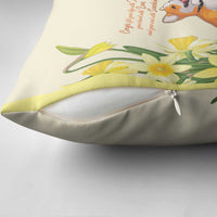 Wales Corgi and Daffodil Pillow Cover Welsh Dog Lovers - Wonder Print Shop
