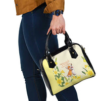 Wales Corgi and Daffodil Shoulder Handbag Welsh Dog Lovers - Wonder Print Shop